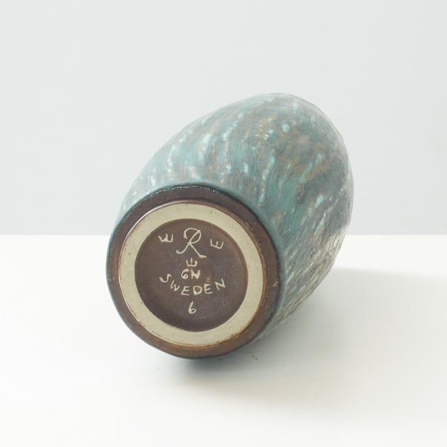 Ceramic Brown & Blue Vase by Gunnar Nylund for Rörstrand For Sale - Image 7 of 7