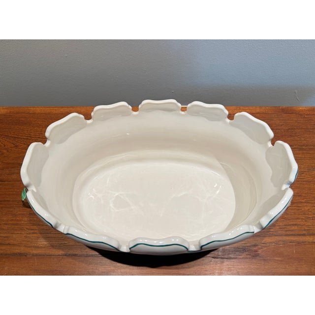 Tiffany and Co. Floral Hand-Painted Centerpiece Bowl or Jardiniere For Sale - Image 10 of 11