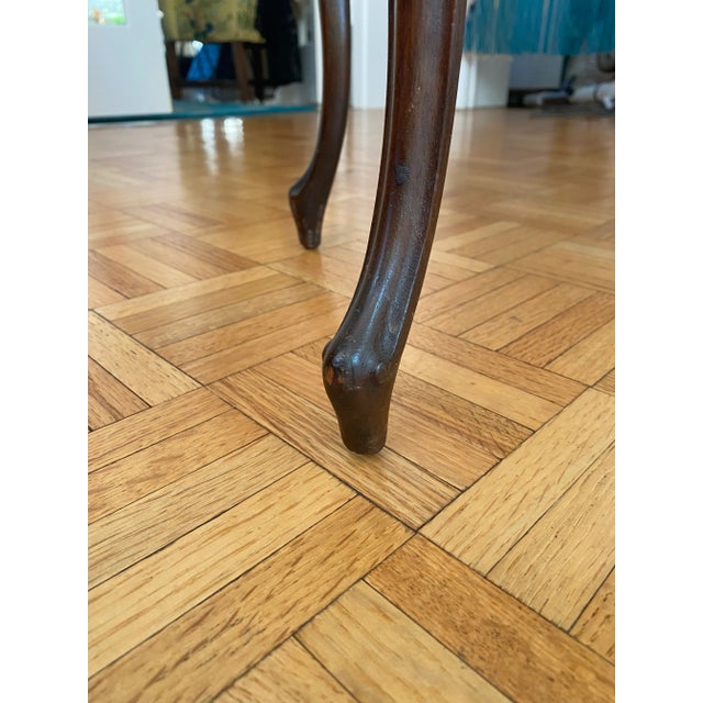 Brown Antique French Louis Curved Accent Table For Sale - Image 8 of 12