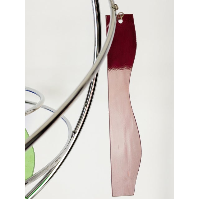 Metal Glass and Chrome Pated Metal Melissa Pendant Light by Toni Cordero for Artemide, 1990s For Sale - Image 7 of 18