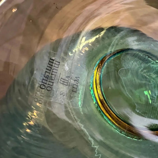 1980s 1980s Modern Blue and Yellow Murano Glass Vase by Carlo Moretti For Sale - Image 5 of 13