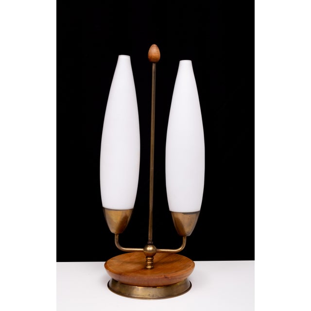 Gold Double Shade Table Lamp from Philips, 1950s For Sale - Image 8 of 9