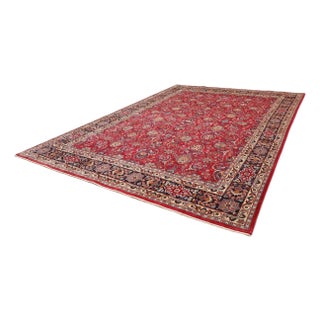 Mashad Rug with Floral Medallion For Sale