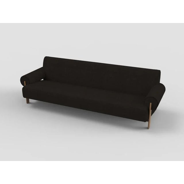 Contemporary Modern Paloma Sofa in Famiglia 53 Fabric and Walnut by Collector For Sale - Image 3 of 6