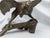 Vintage Solid Brass Eagle Sculpture on Branch Pedestal Base, 19" Wingspan For Sale - Image 13 of 14