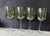 Mid-Century Modern Vintage Olive Green Wine Glasses, Set of Four, Mid-Century Modern Style Stemware For Sale - Image 3 of 7