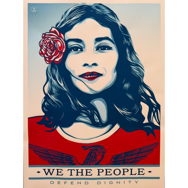 We the People Defend Dignity, Protect Each Other, Are Greater Than Fear Posters from Shepard Fairey, 2017, Set of 3 For Sale - Image 9 of 13