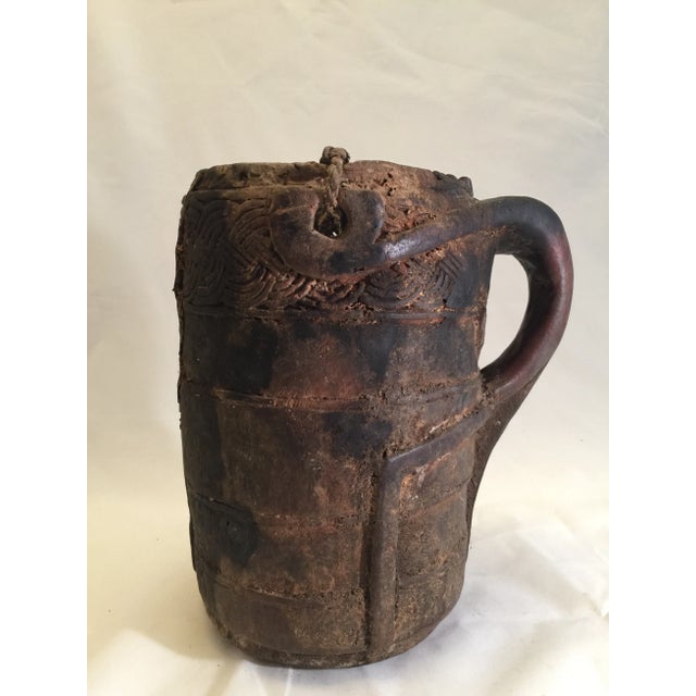 Wood Antique Nepalese Carved Wooden Vessel For Sale - Image 7 of 7