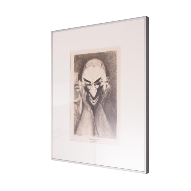 Geo Wotherspoon, Gossip and Satan Came Also, 1900, Paper, Framed For Sale - Image 4 of 8