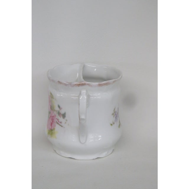 Mid 20th Century Mid 20th Century Porcelain Floral Pink Green Shaving Mug Cup 4560b For Sale - Image 5 of 11