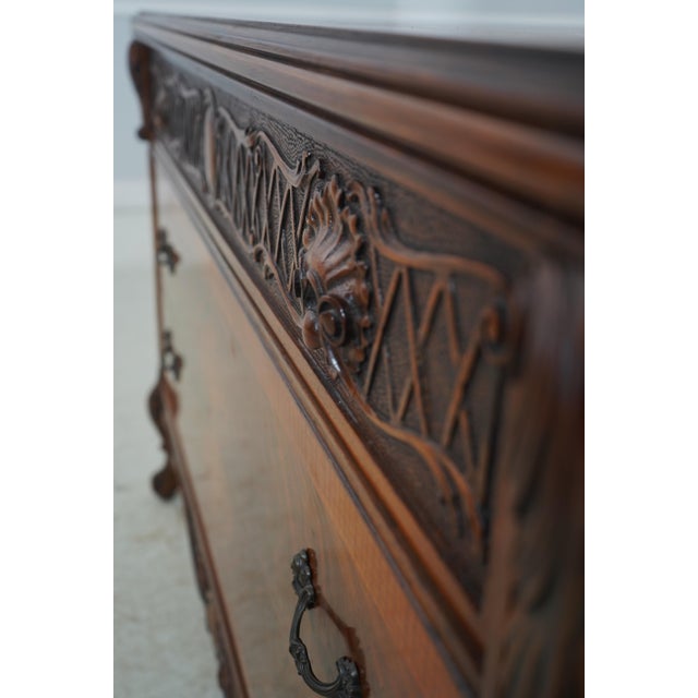 Burger-Klein Vintage Walnut French Carved Chest or Dresser For Sale - Image 13 of 18