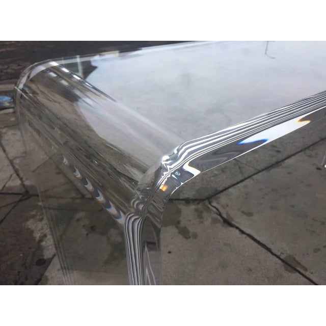 Early 21st Century Amparo Calderón Tápia Lucite Waterfall Console For Sale - Image 10 of 11