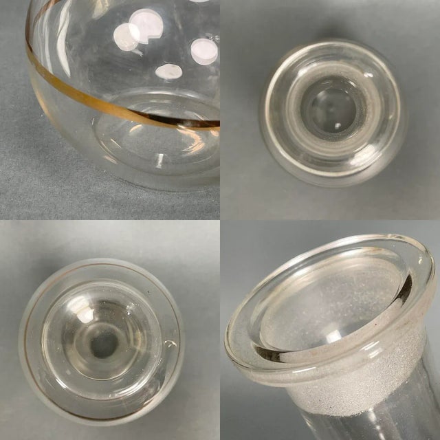 1960s Mid-Century Modern Gilded Glass Barware Bitters Decanter Bottles- a Pair For Sale - Image 12 of 13