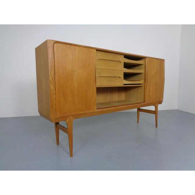 Wood Oak Sideboard by Johannes Andersen for Hans Bech, 1960s For Sale - Image 7 of 18