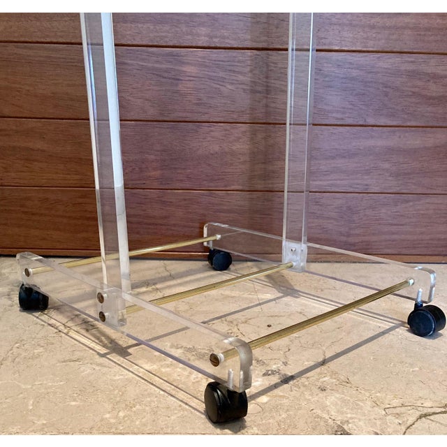 Mid 20th Century Modern Lucite Valet Stand with Wheels For Sale - Image 10 of 18