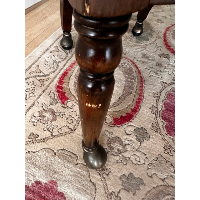 Traditional Leather Desk Chair Regency Period For Sale - Image 3 of 6