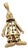Mid 20th Century Diamond & Gems 9k Yellow Gold Animated Large Clown Charm Pendant For Sale