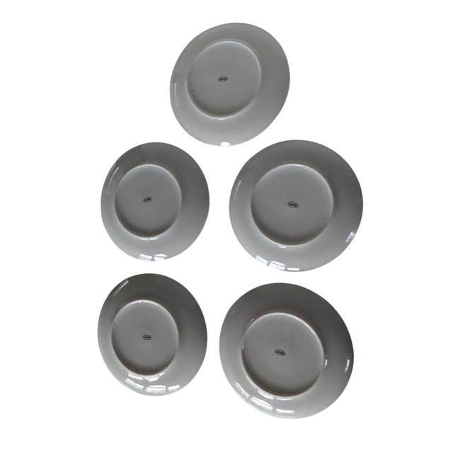 Mid Century Modern Fine Cheeses Charcuterie Plates-Set of 5 For Sale In Charlotte - Image 6 of 10