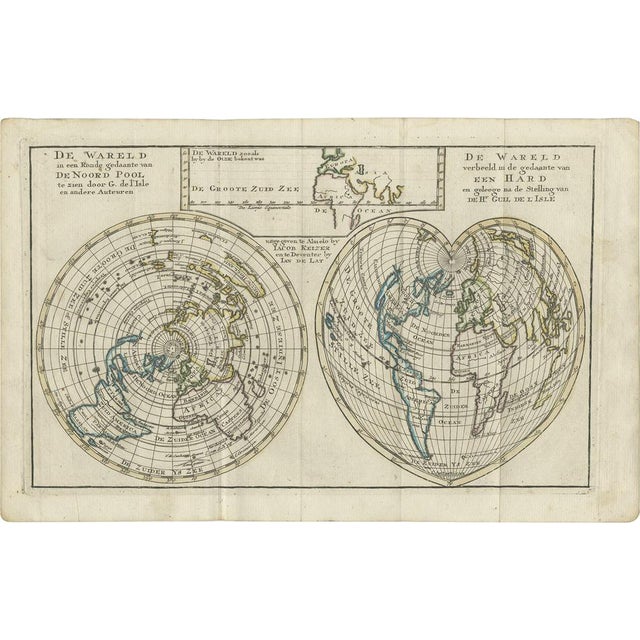 Antique Map of the World with California as an Island, 1788 For Sale