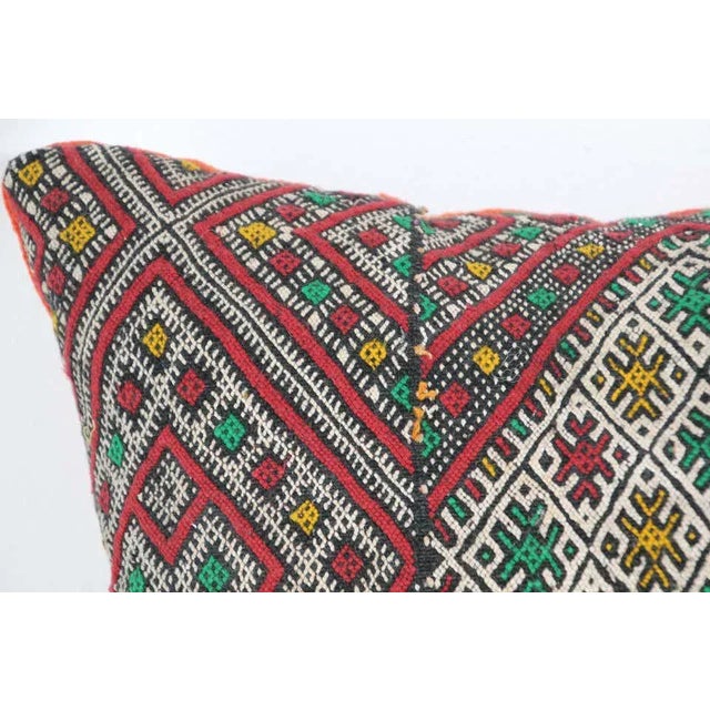 Moroccan African Tribal Throw Kilim Pillow For Sale - Image 9 of 13