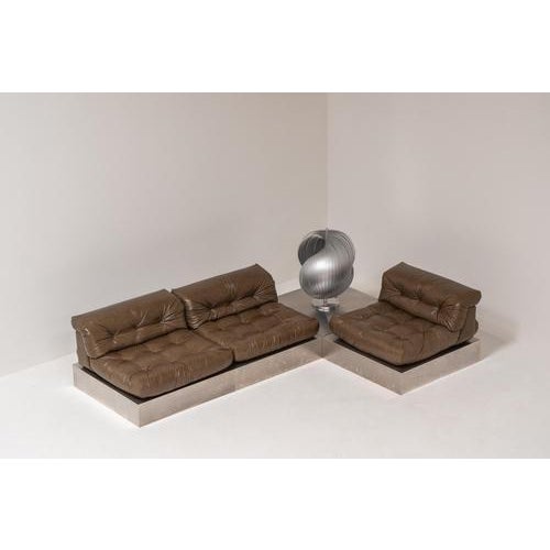 Metal First Edition Mah Jongh Sofa from Roche Bobois, 1970s, Set of 3 For Sale - Image 7 of 18