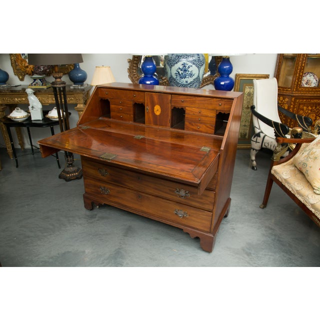English Mahogany 18th Century Slant Top Desk For Sale - Image 4 of 11