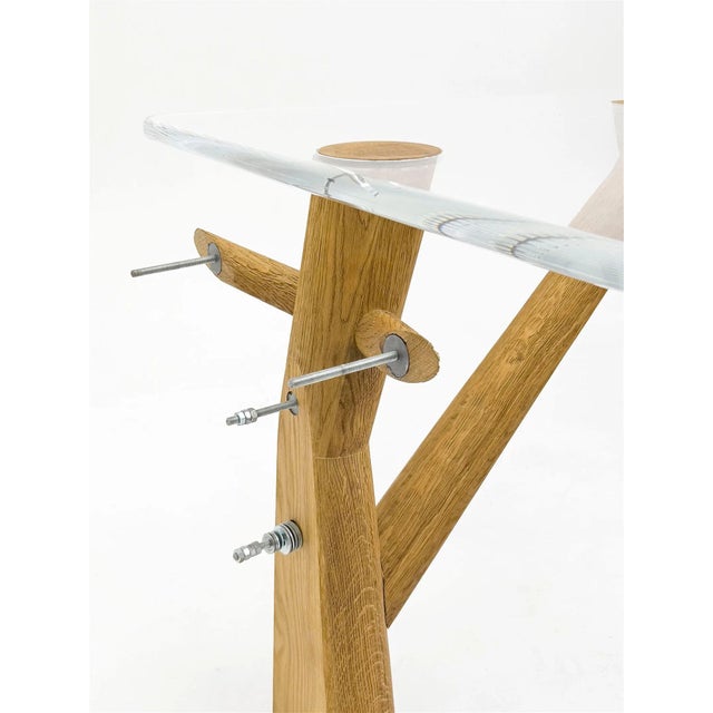 Wood Mattia Bonetti, Contemporary, Rare Console, Oak, Plexiglass, France, C. 2008 For Sale - Image 7 of 7