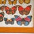 Refined Print Framed with Colorful Butterflies, 1970s