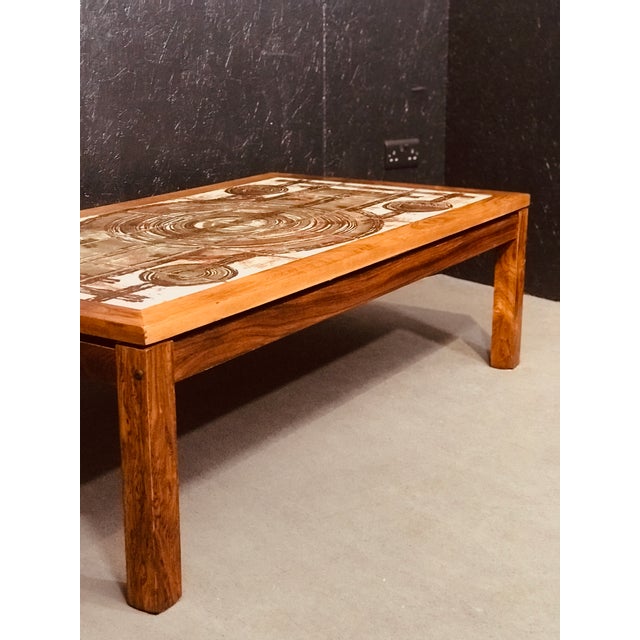 Mid-Century Danish Rosewood Coffee Table with Tiled Top by Oxart for Trioh, 1960s For Sale - Image 4 of 9