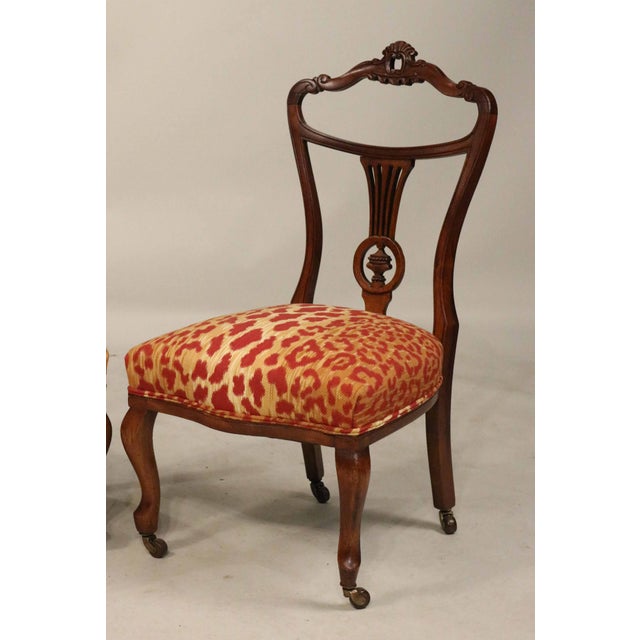 Victorian Style Mahogany Parlor Chairs a Pair Chairish