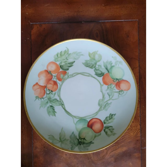 Ceramic Antique Hand Painted Porcelain Plate For Sale - Image 7 of 7
