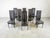 Modern Italian Lacquered Wood and Leather Dining Chairs, 1980s, Set of 8 For Sale - Image 11 of 11