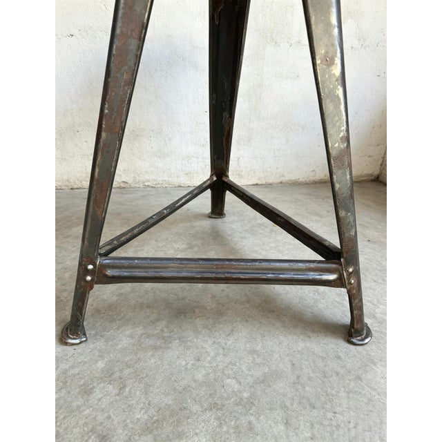 Wood Industrial Work Stool from Rowac, 1930s For Sale - Image 7 of 10