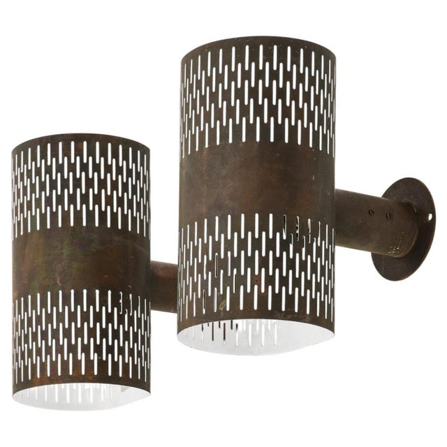 Brown Wall Lamps in Copper attributed to Hans Bergström, 1940s, Set of 2 For Sale - Image 8 of 8