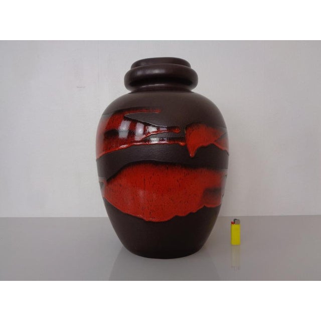 Large, glazed Pop Art ceramic vase by Scheurich in very good condition. This piece has an attribution mark, I am sure that...