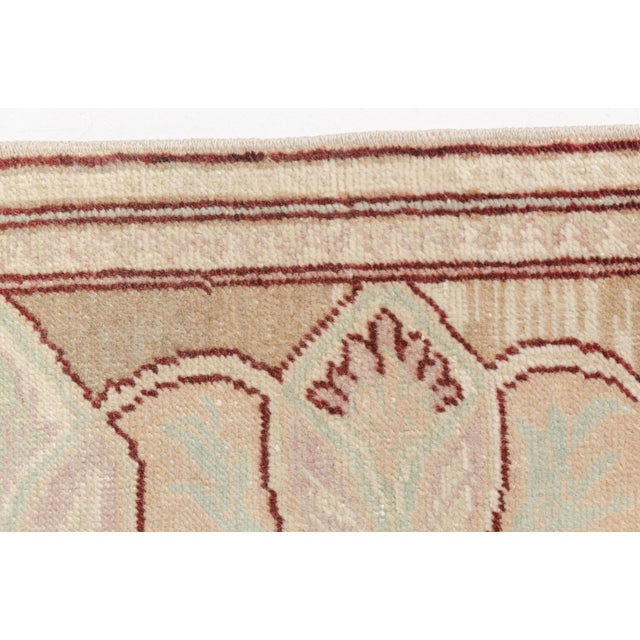 Mid 20th Century Anatolian Tan Colour Wool Carpet For Sale - Image 6 of 11