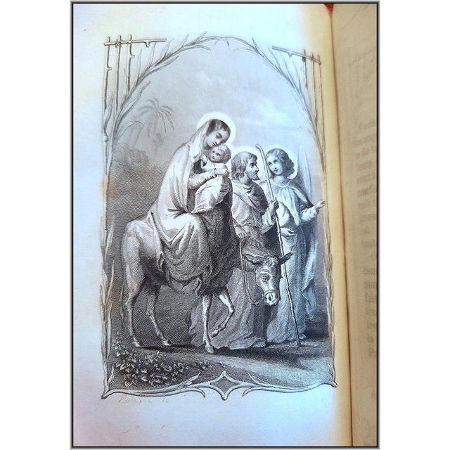(1859) Clasped Christian Missal With Gauffered Page Edges - Illustrated Antique Devotional Christian Bible Art For Sale - Image 15 of 18