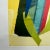 AMBIANIC presents Vintage Vibrant Yellow Cubist Print Artwork 14.25 x 21.5 art 10.38 x 14.5 Preowned vintage condition....