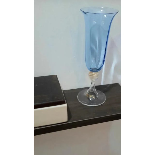 Beautiful murano champagne glass, signed from Cenedese & Albarelli, 1930s. This piece has an attribution mark, I am sure...