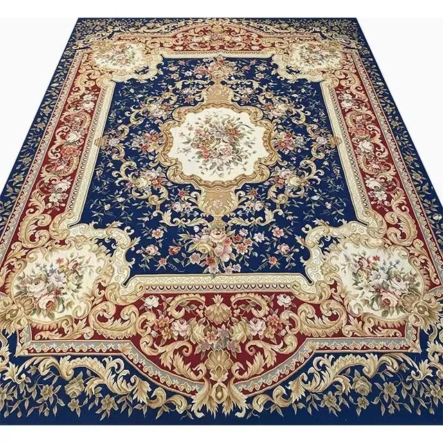 1990s 1990s Handwoven French Style Aubusson Area Rug 9’0″ X 12’0″ For Sale - Image 5 of 12