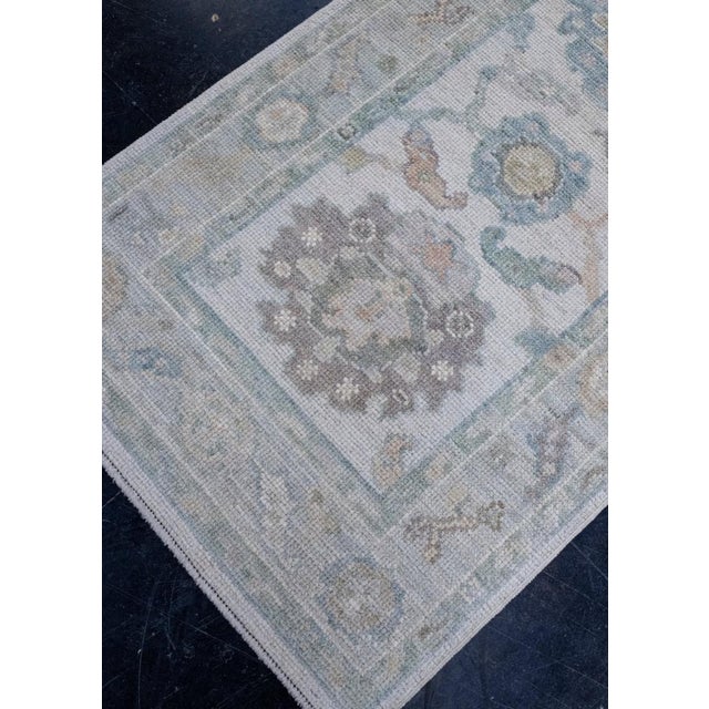 Turkish Turkish Oushak Runner Rug 2'9" x 8'1" For Sale - Image 3 of 8