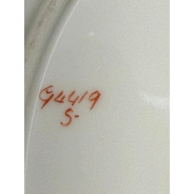 Antique 1880 Minton G4419 Set 6 Hand Painted Rose Gold Platinum Aesthetic Plates For Sale - Image 15 of 16