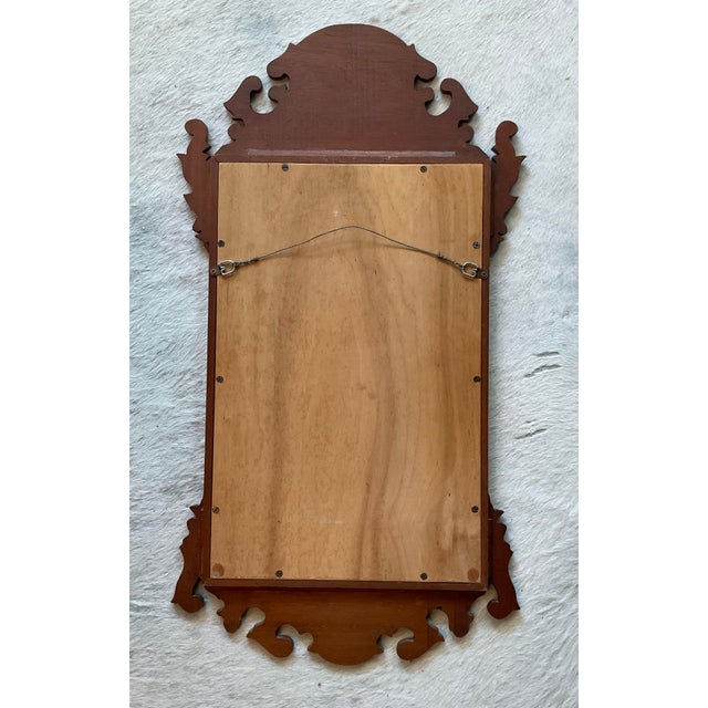 Vintage Chippendale Style Mirror in Mahogany For Sale In Raleigh - Image 6 of 8