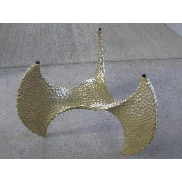 Gold Mid-Century Hesterberg Style Propeller Side Table For Sale - Image 8 of 10