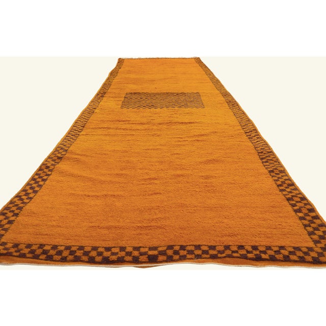 Tribal Vintage Taznakht Moroccan Rug, 04'04 X 18'10 For Sale - Image 3 of 11
