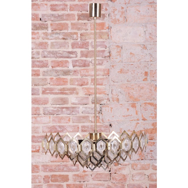 Mid-Century Czech Chandelier attributed to J. Bejvl for Kamenický Šenov, 1960s For Sale - Image 9 of 12