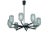 Eight-Light Chandelier in Metal, Chrome and Glass For Sale