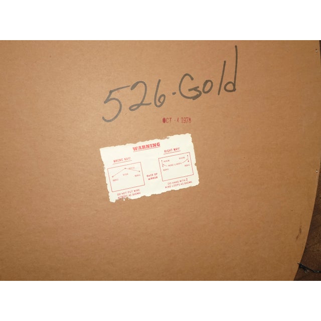 32"Tall Vintage French Provincial Ornate Gold Syroco Style Wall Mantle Mirror For Sale - Image 12 of 13