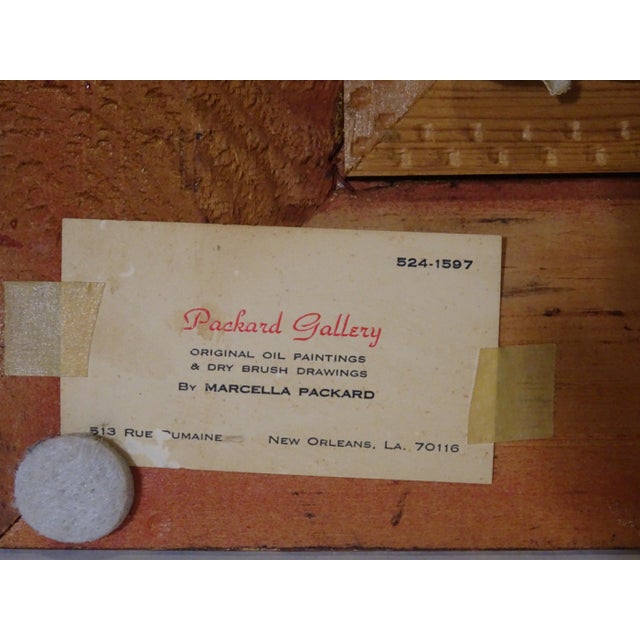 1960s Mississippi River Sidewheeler River Landscape Oil Painting on Canvas by Marcella Packard For Sale - Image 12 of 13