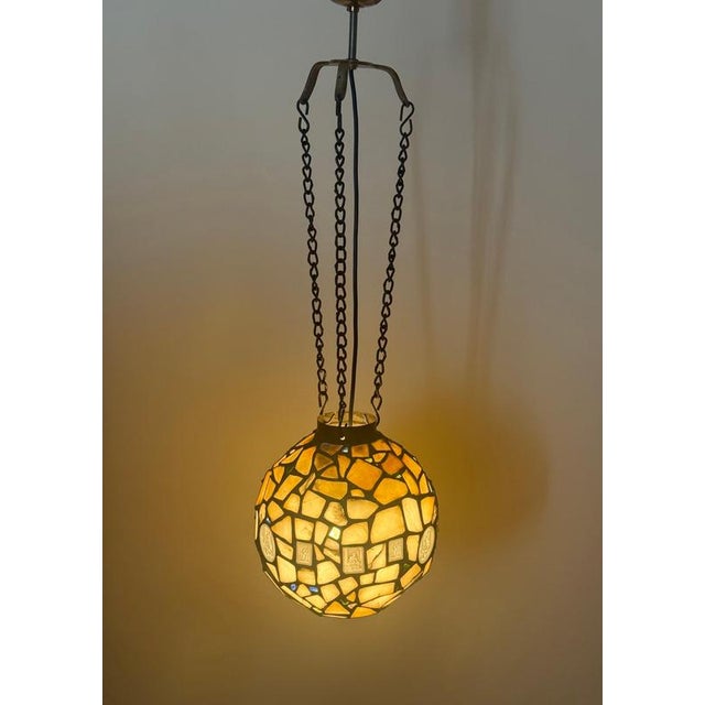 Viennese Alabaster and Lithophane Mosaic Pendant, 1900 For Sale - Image 5 of 17